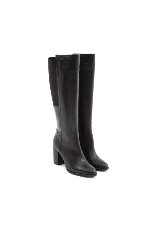  Tamer Tanca Kadın Hakiki Deri Siyah Klasik Çizme