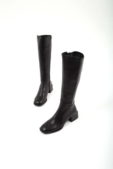  Tamer Tanca Kadın Hakiki Deri Siyah Casual Çizme