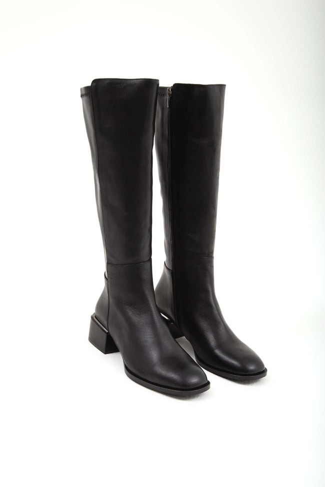  Tamer Tanca Kadın Hakiki Deri Siyah Casual Çizme