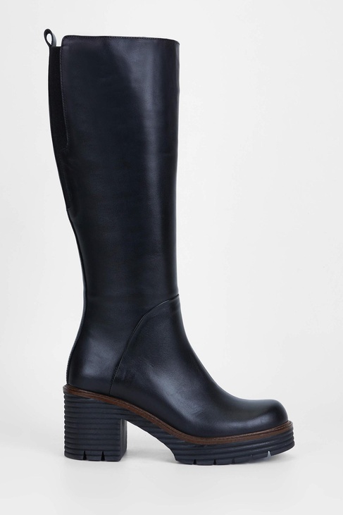  Tamer Tanca Kadın Hakiki Deri Siyah Casual Çizme