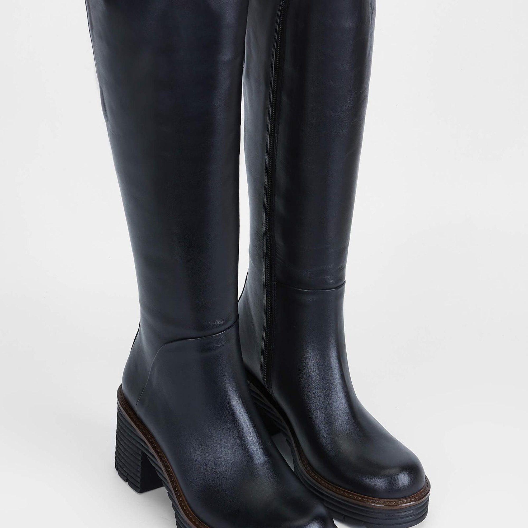 Tamer Tanca Kadın Hakiki Deri Siyah Casual Çizme