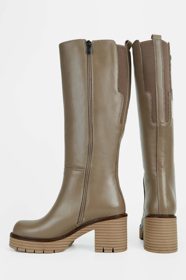  Tamer Tanca Kadın Hakiki Deri Vizon Casual Çizme