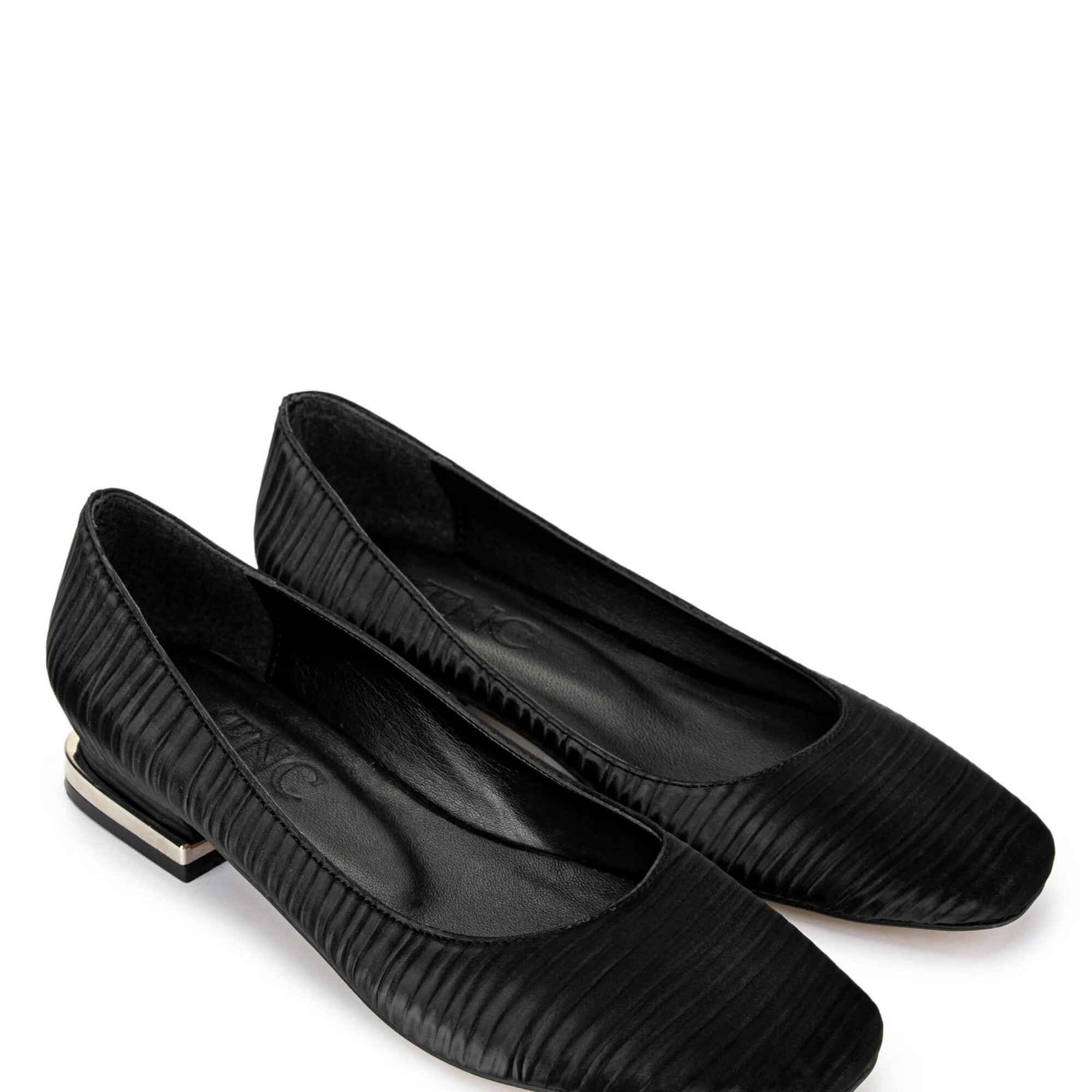 Tamer Tanca Kadın Hakiki Deri Siyah Babet Ayakkabı