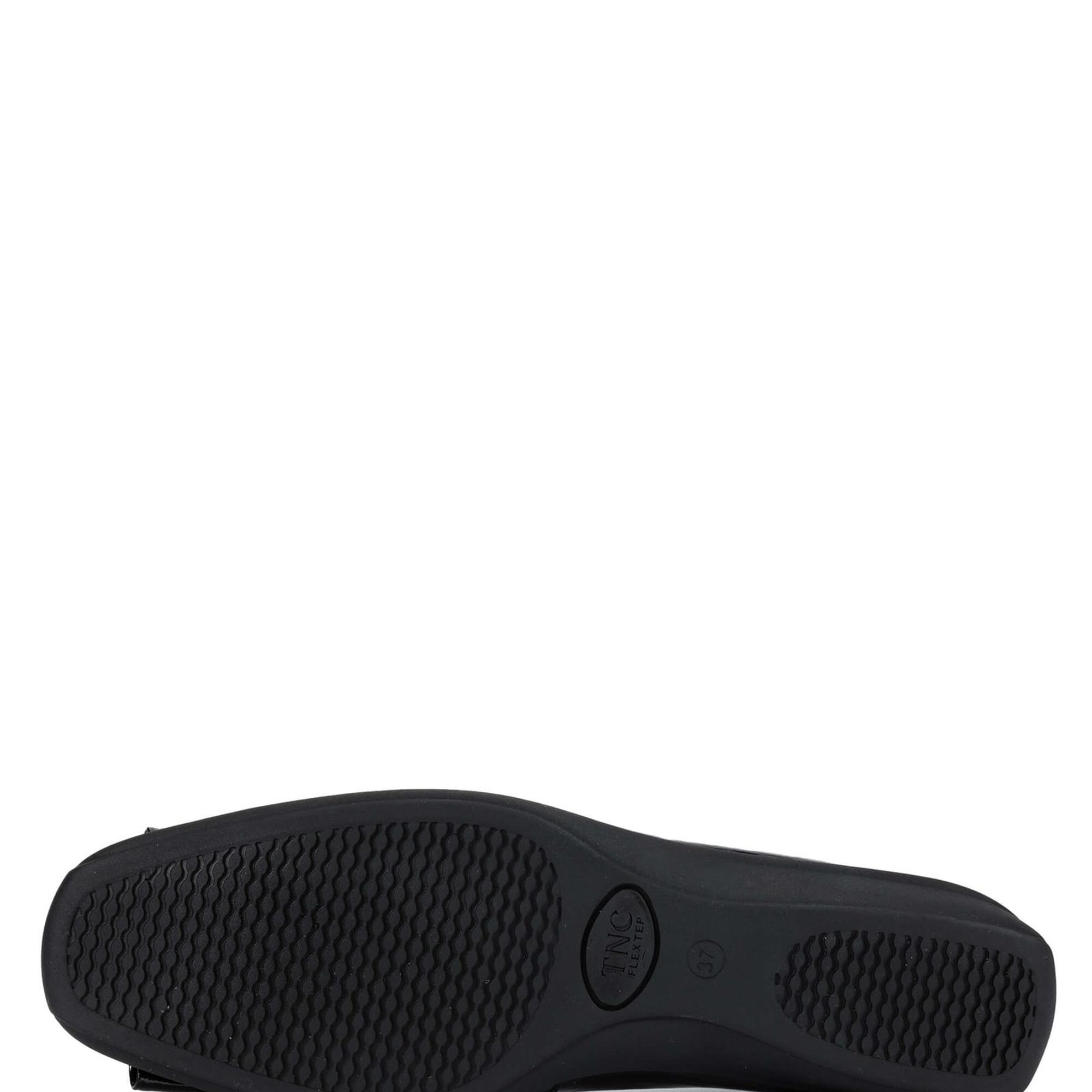 Tamer Tanca Kadın Hakiki Deri Siyah Rugan Babet Ayakkabı