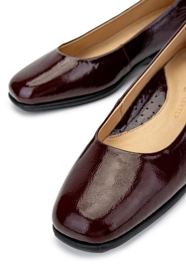  Tamer Tanca Kadın Hakiki Deri Bordo Babet Ayakkabı