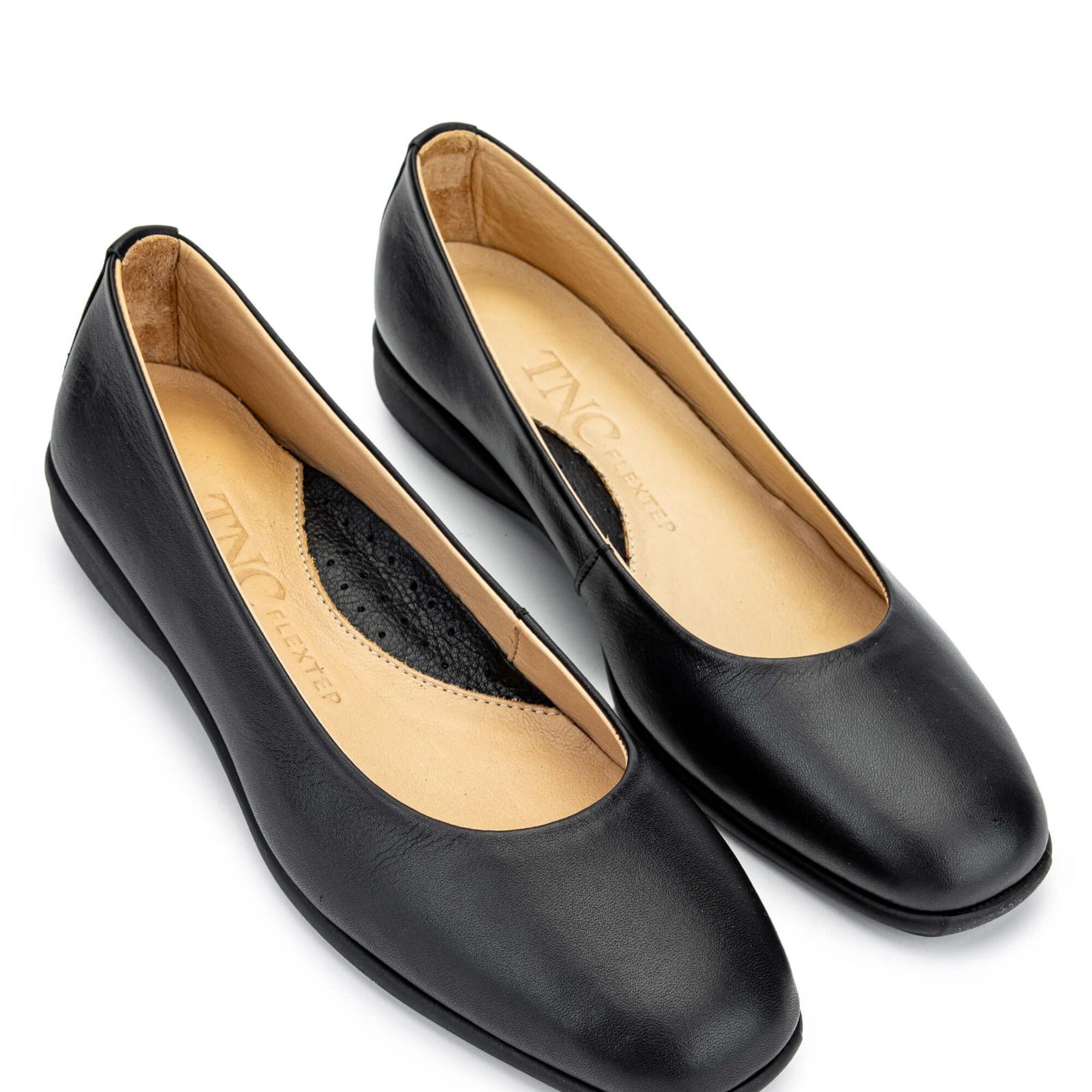 Tamer Tanca Kadın Hakiki Deri Siyah Analin Babet Ayakkabı