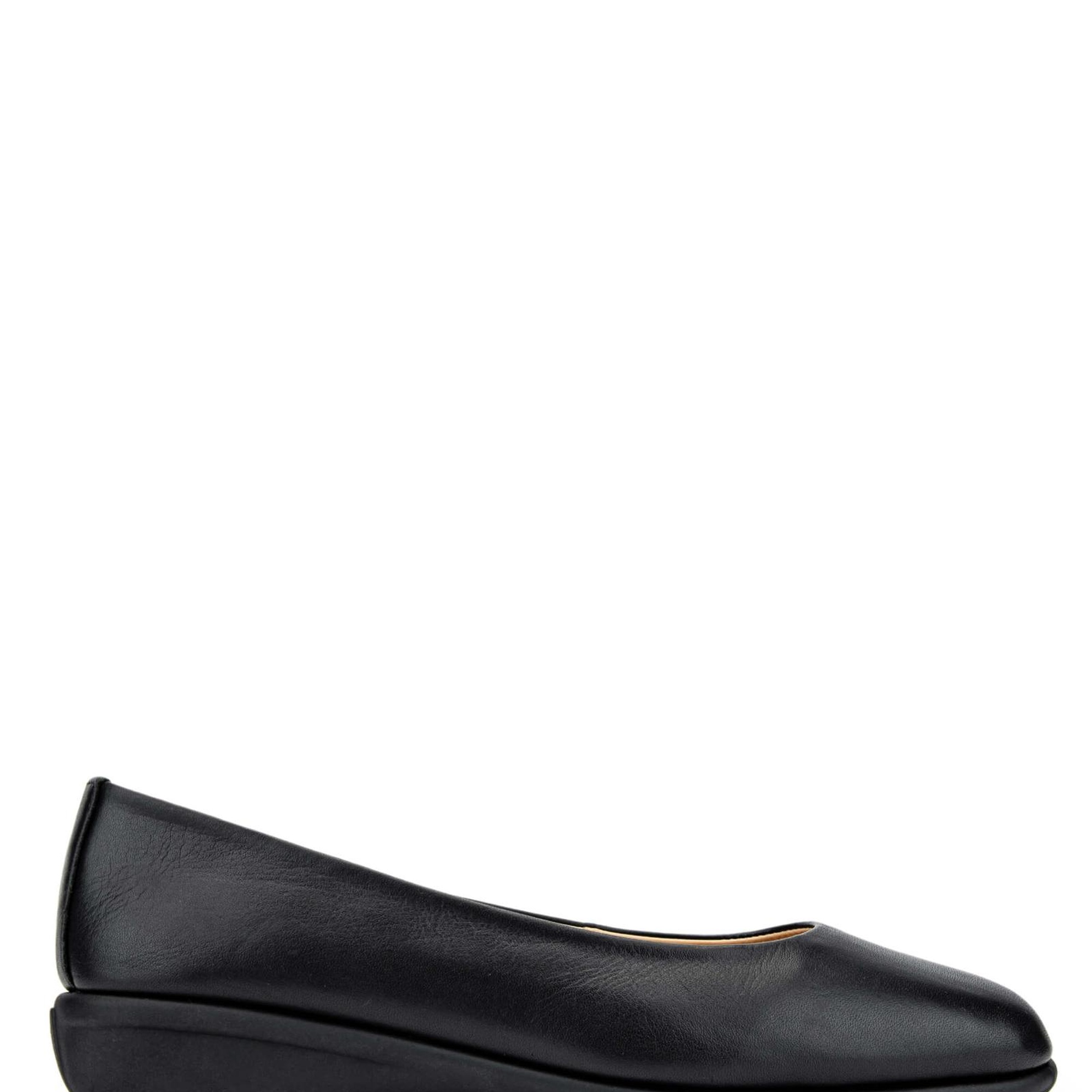 Tamer Tanca Kadın Hakiki Deri Siyah Analin Babet Ayakkabı