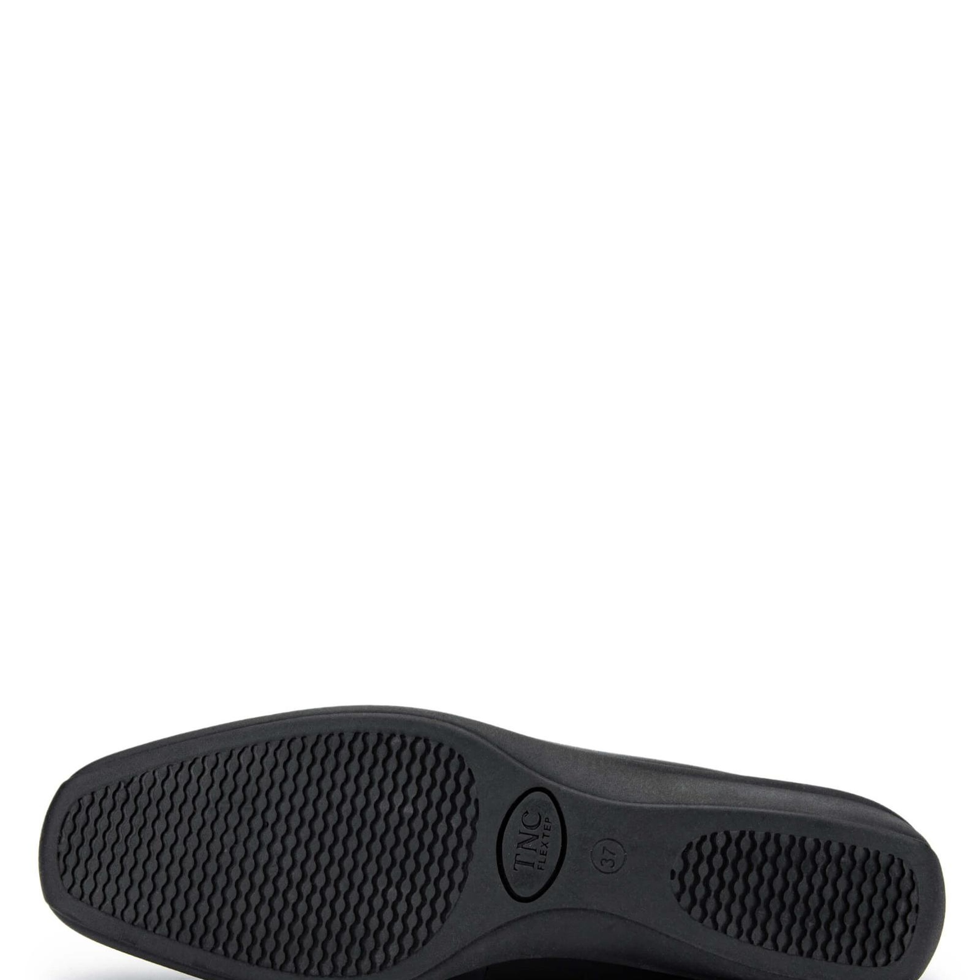 Tamer Tanca Kadın Hakiki Deri Siyah Analin Babet Ayakkabı