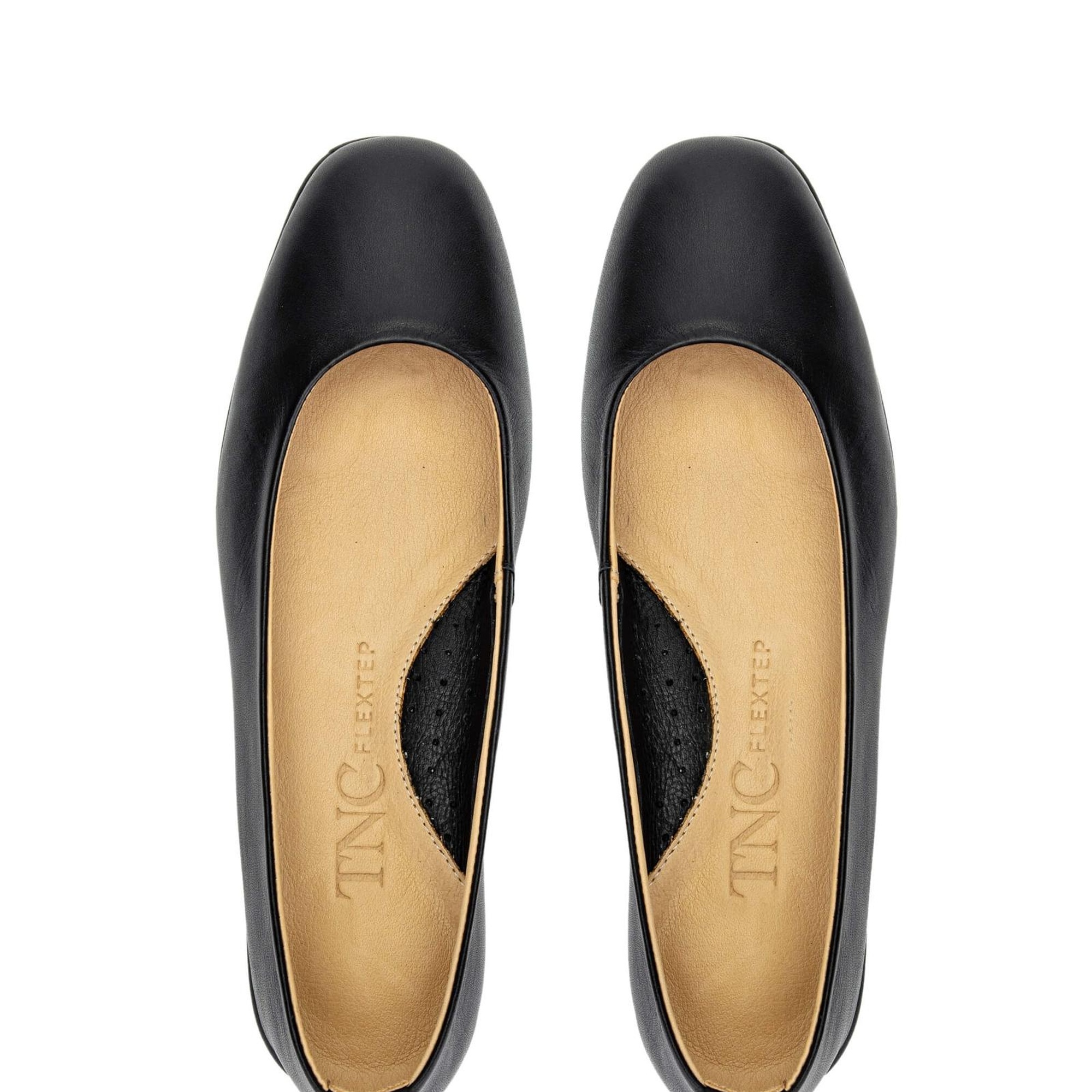 Tamer Tanca Kadın Hakiki Deri Siyah Analin Babet Ayakkabı