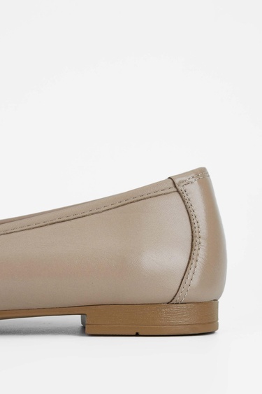  Tamer Tanca Kadın Hakiki Deri Bej Babet Ayakkabı