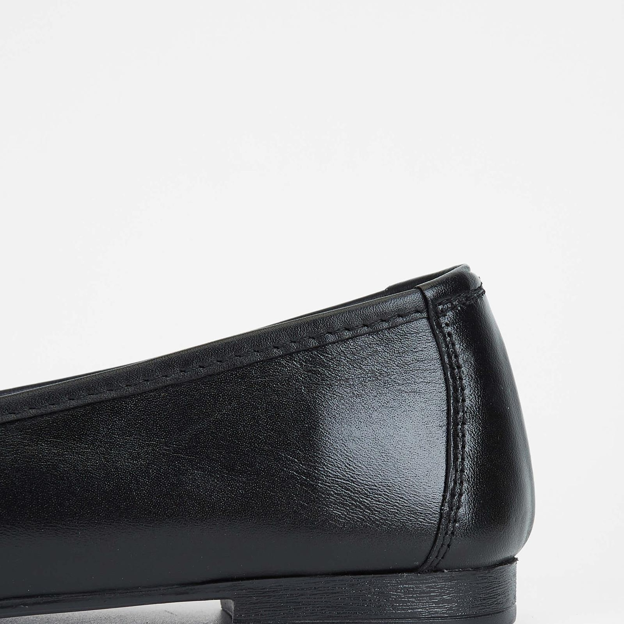 Tamer Tanca Kadın Hakiki Deri Siyah Deri Babet Ayakkabı