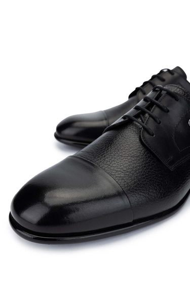  Tamer Tanca Erkek Hakiki Deri Siyah Klasik Ayakkabı