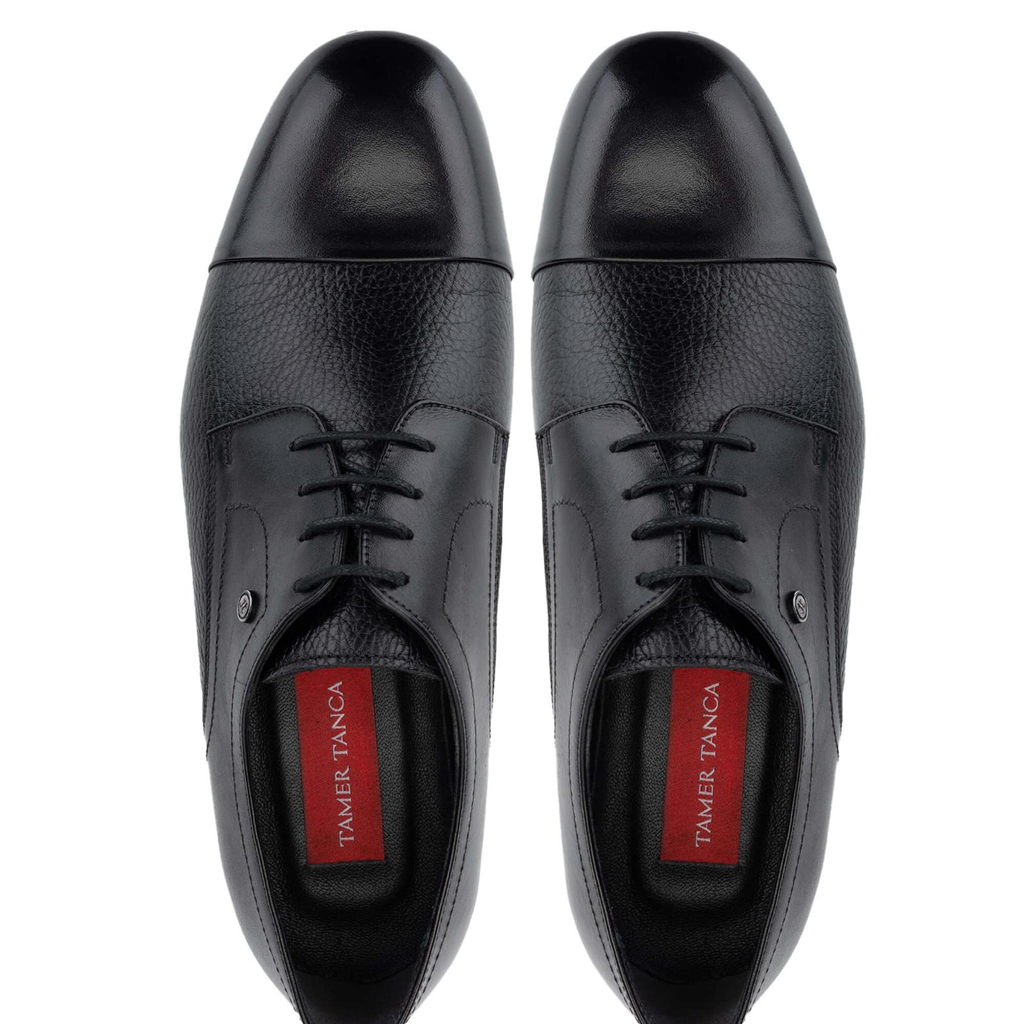 Tamer Tanca Erkek Hakiki Deri Siyah Klasik Ayakkabı
