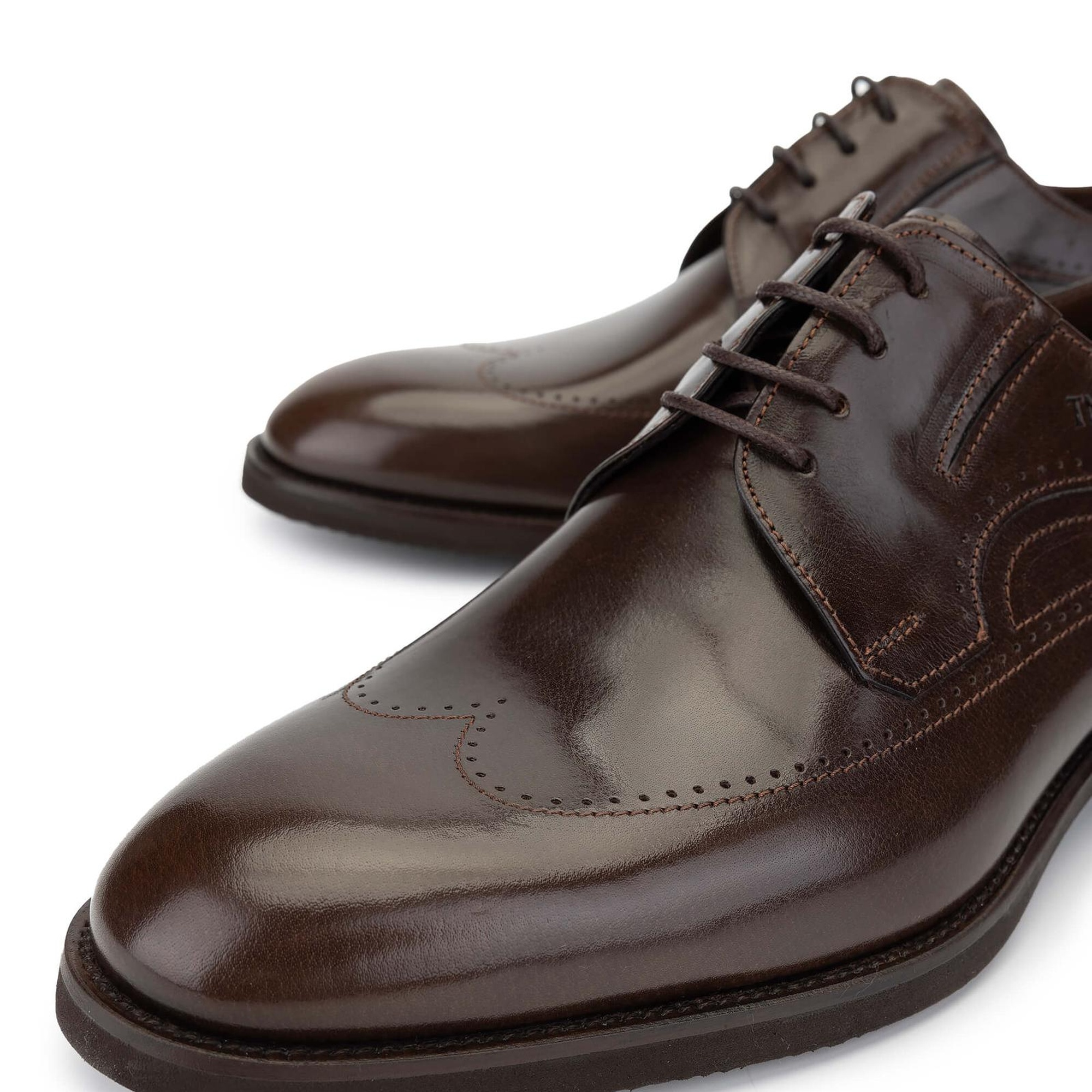 Tamer Tanca Erkek Hakiki Deri Kahverengi Klasik Ayakkabı