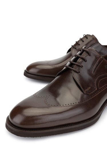  Tamer Tanca Erkek Hakiki Deri Kahverengi Klasik Ayakkabı