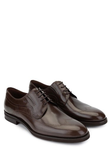  Tamer Tanca Erkek Hakiki Deri Kahverengi Klasik Ayakkabı