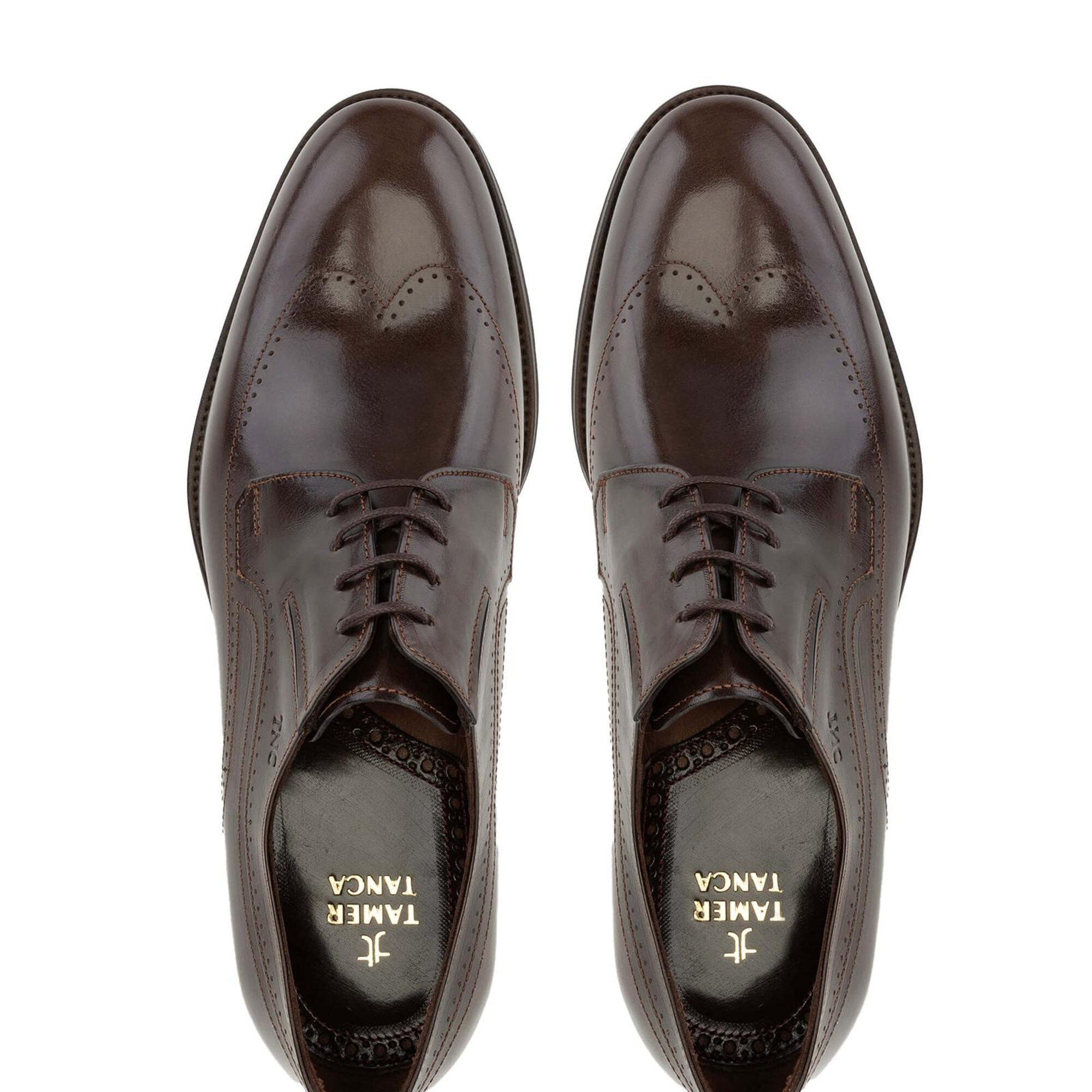 Tamer Tanca Erkek Hakiki Deri Kahverengi Klasik Ayakkabı