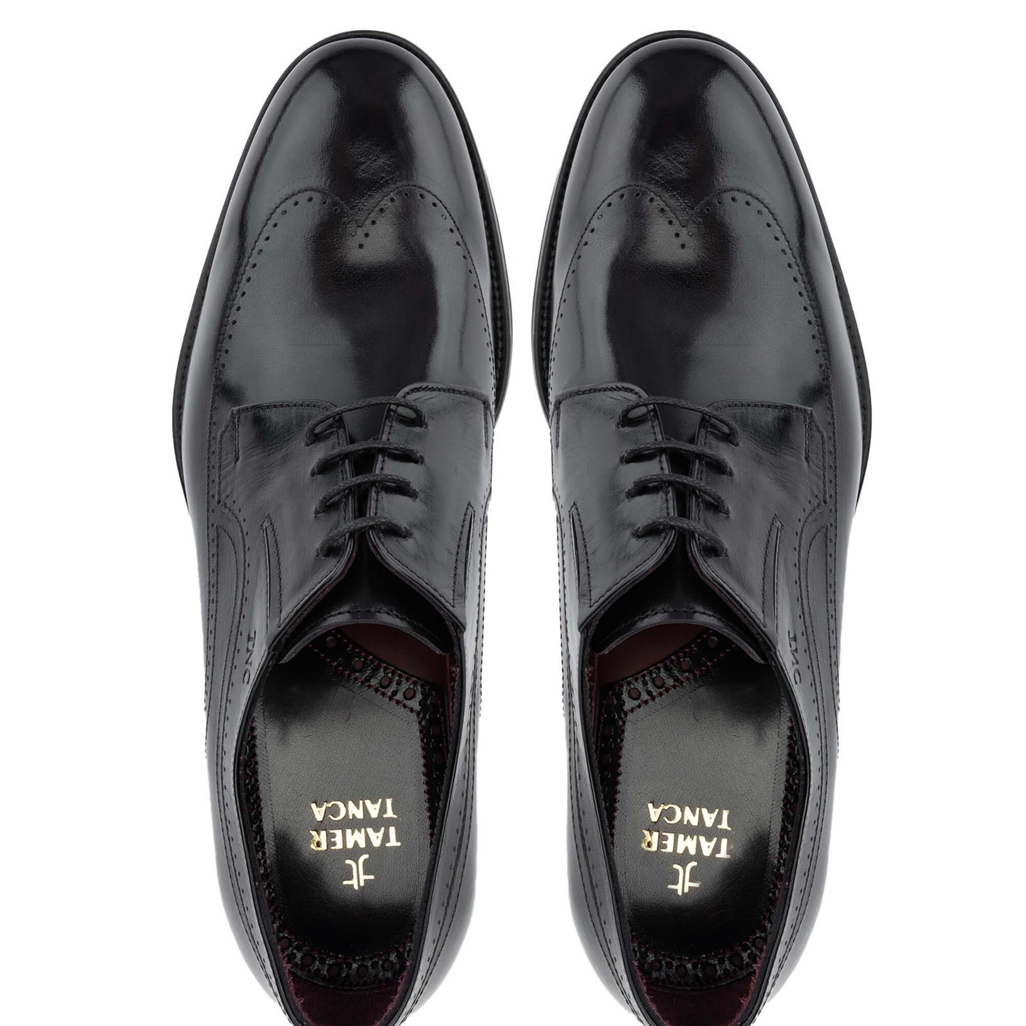 Tamer Tanca Erkek Hakiki Deri Siyah Klasik Ayakkabı