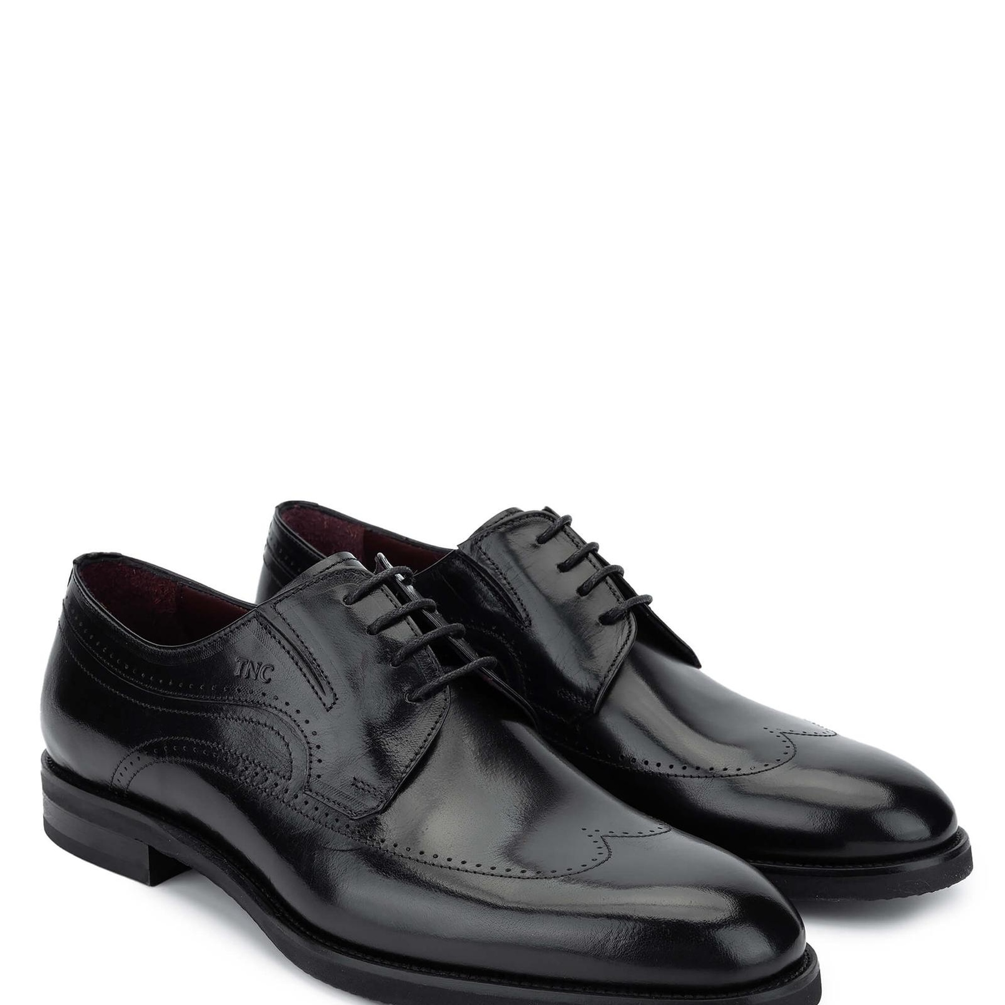 Tamer Tanca Erkek Hakiki Deri Siyah Klasik Ayakkabı