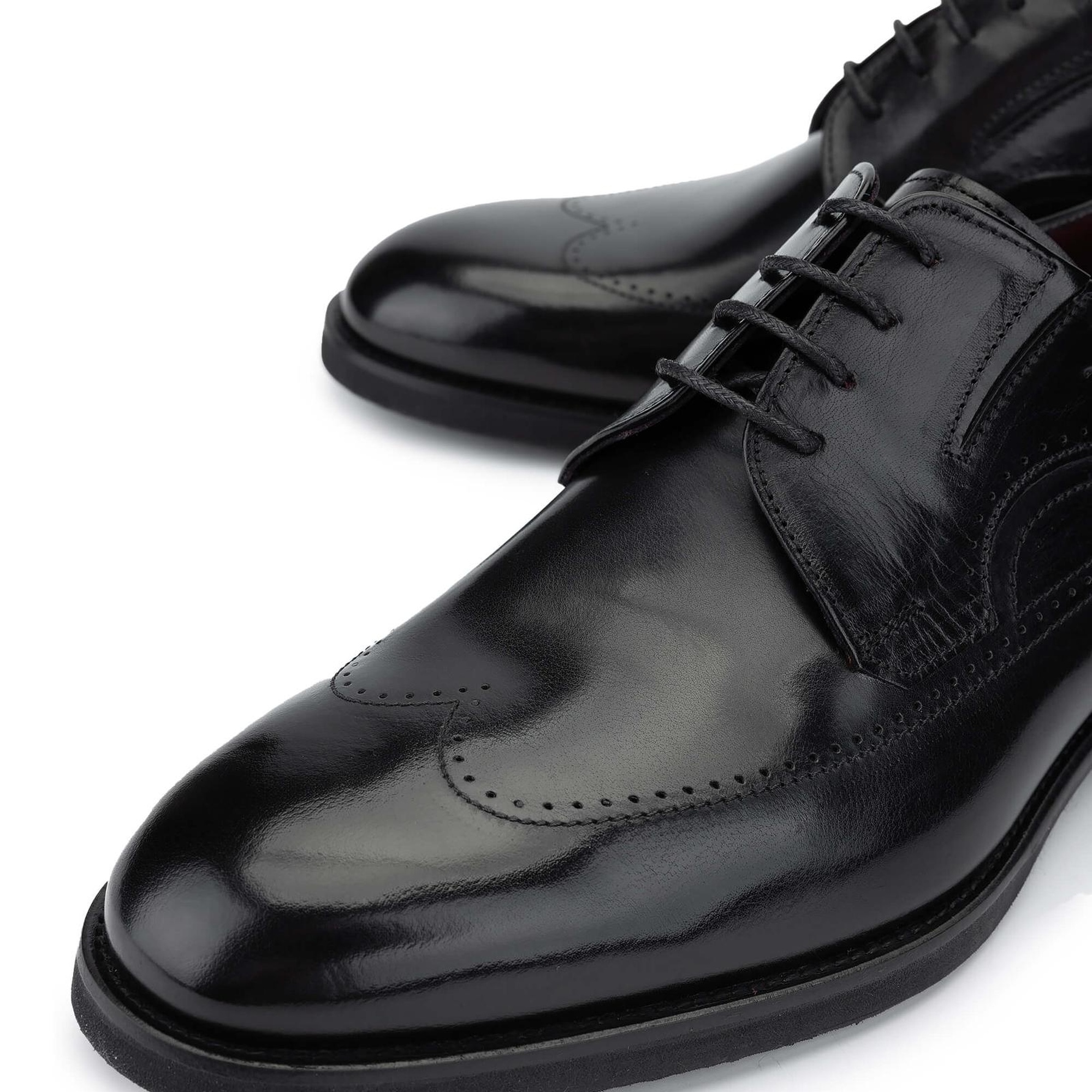 Tamer Tanca Erkek Hakiki Deri Siyah Klasik Ayakkabı