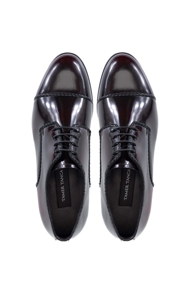  Tamer Tanca Erkek Hakiki Deri Bordo Klasik Ayakkabı