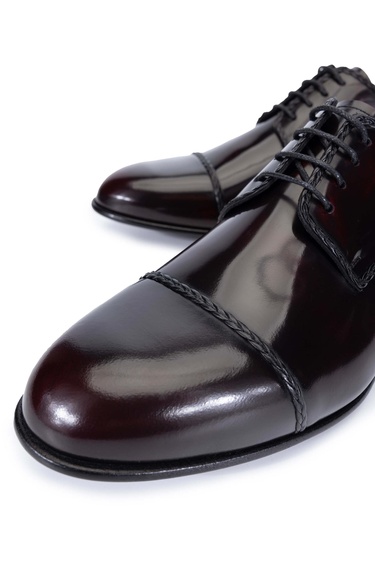  Tamer Tanca Erkek Hakiki Deri Bordo Klasik Ayakkabı