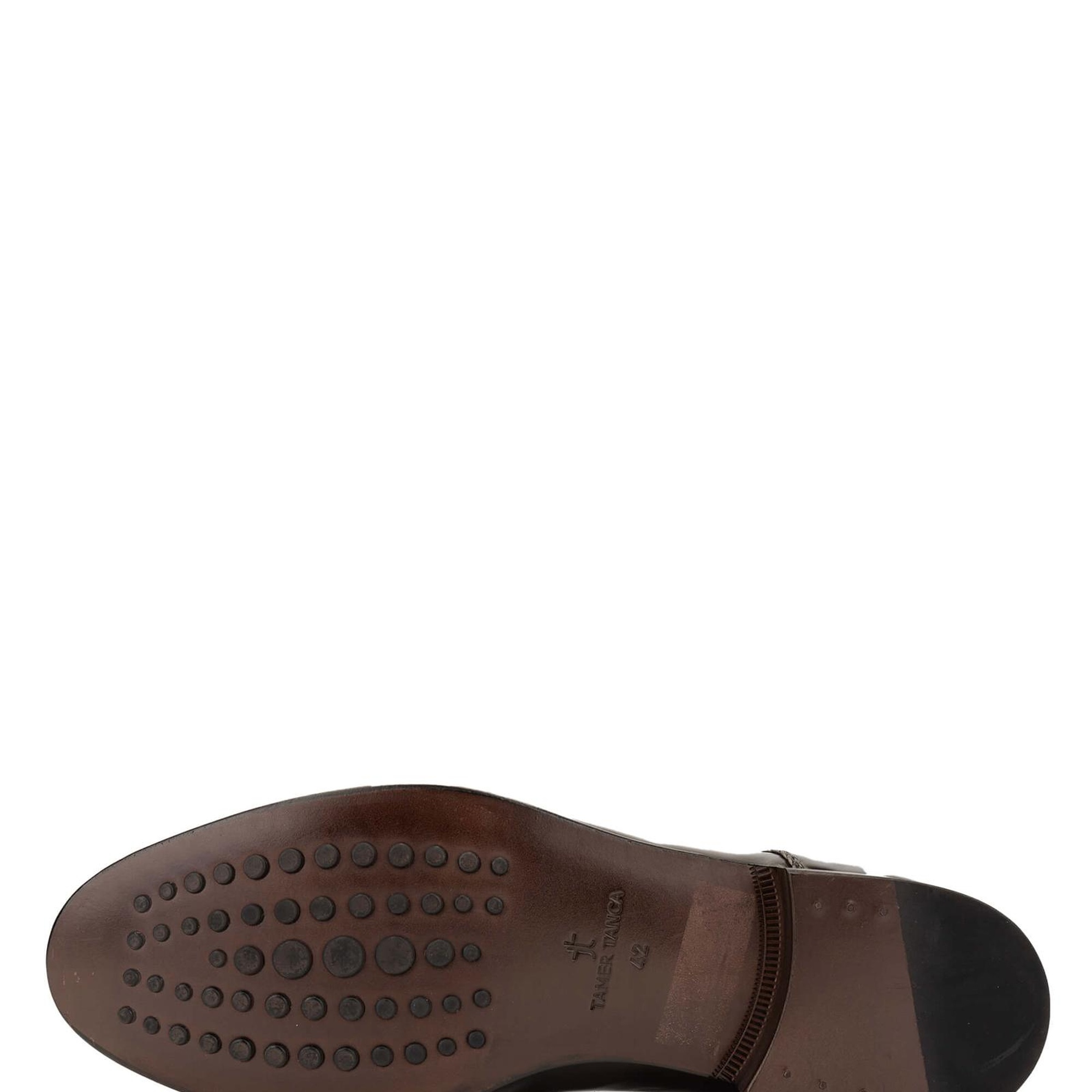 Tamer Tanca Erkek Hakiki Deri Kahverengi Klasik Ayakkabı