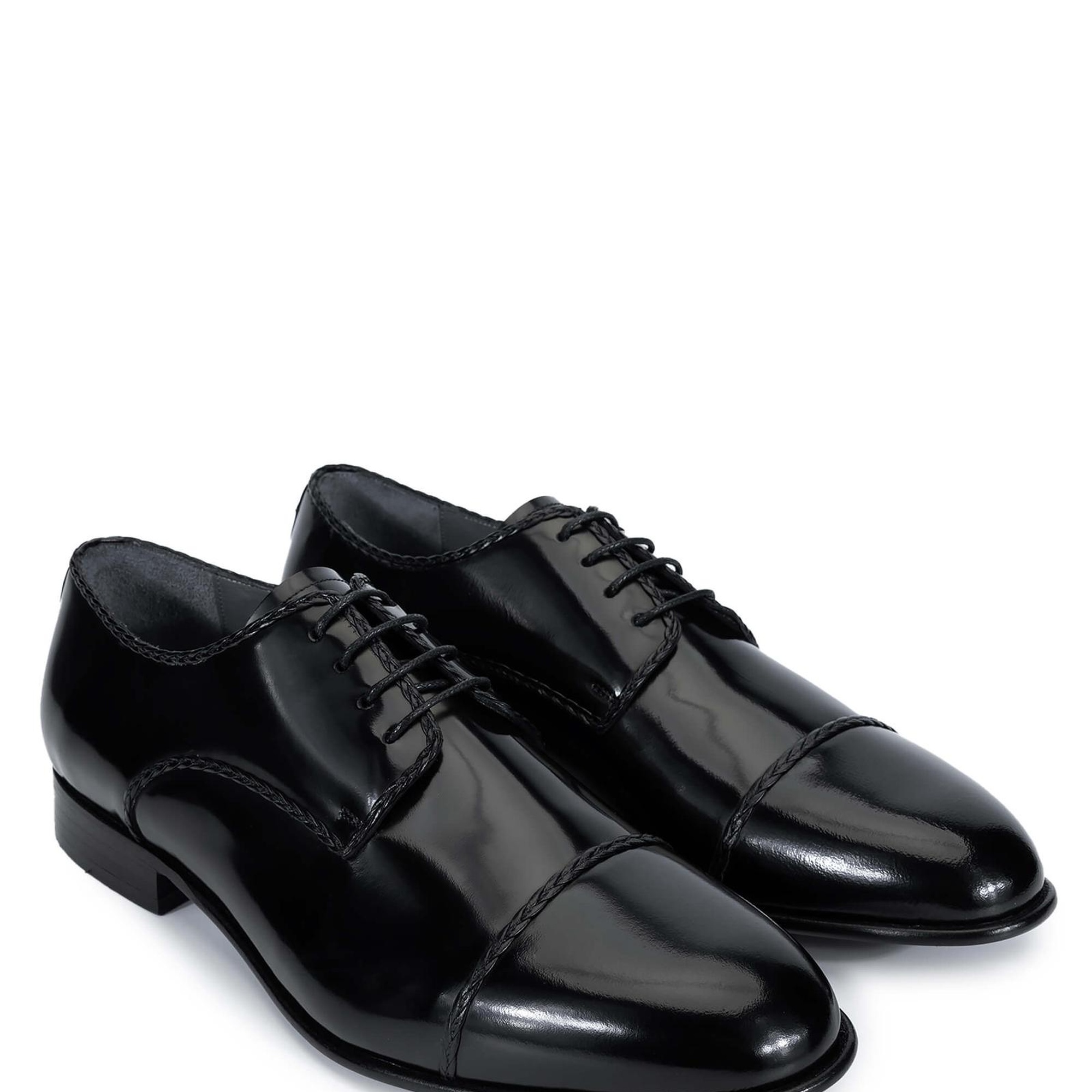 Tamer Tanca Erkek Hakiki Deri Siyah Açma Klasik Ayakkabı