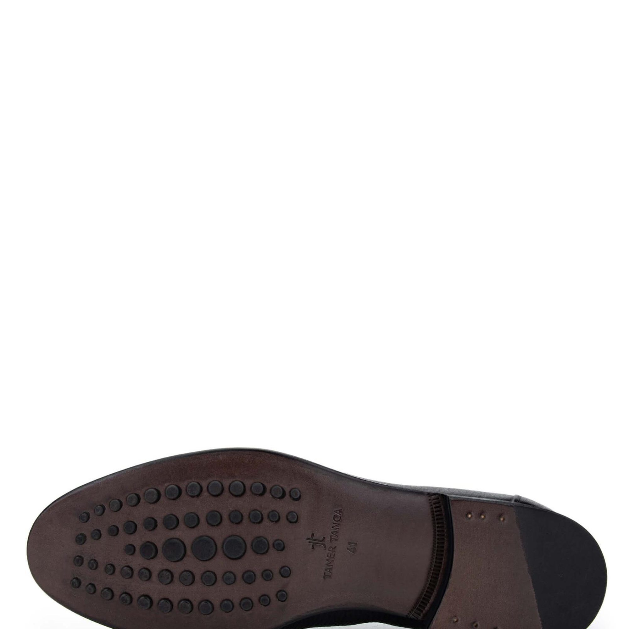 Tamer Tanca Erkek Hakiki Deri Siyah Klasik Ayakkabı