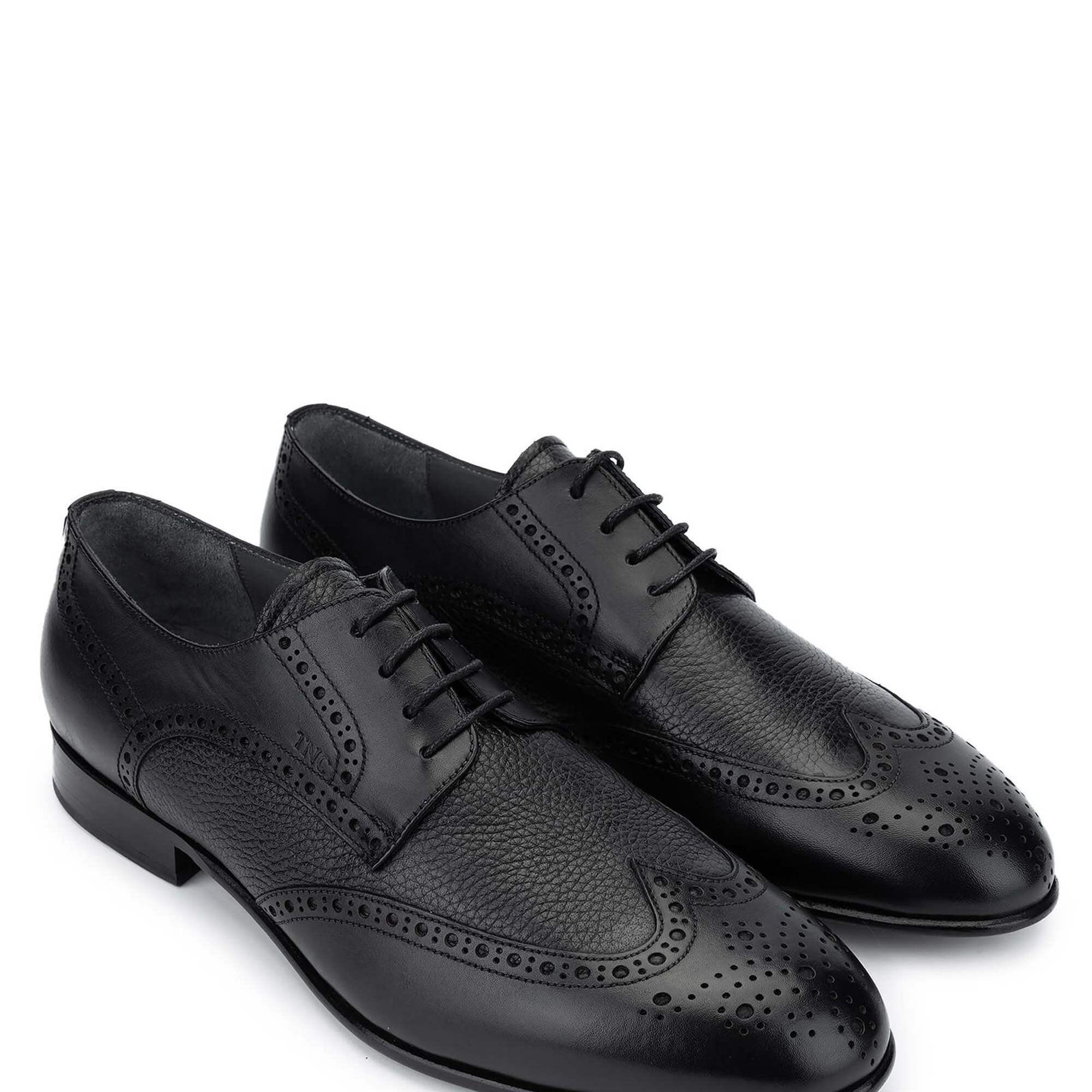 Tamer Tanca Erkek Hakiki Deri Siyah Klasik Ayakkabı