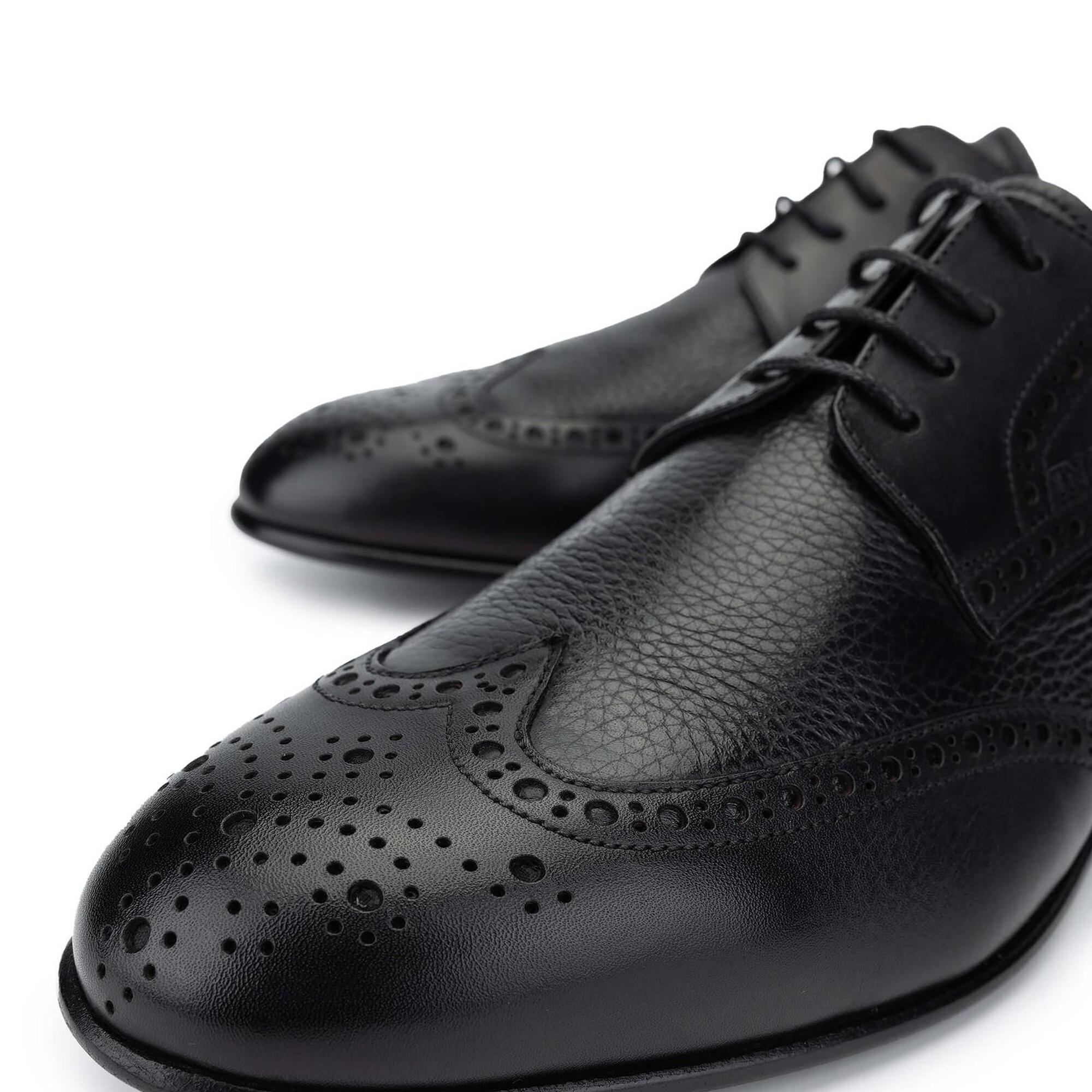 Tamer Tanca Erkek Hakiki Deri Siyah Klasik Ayakkabı