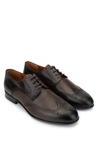  Tamer Tanca Erkek Hakiki Deri Kahverengi Klasik Ayakkabı