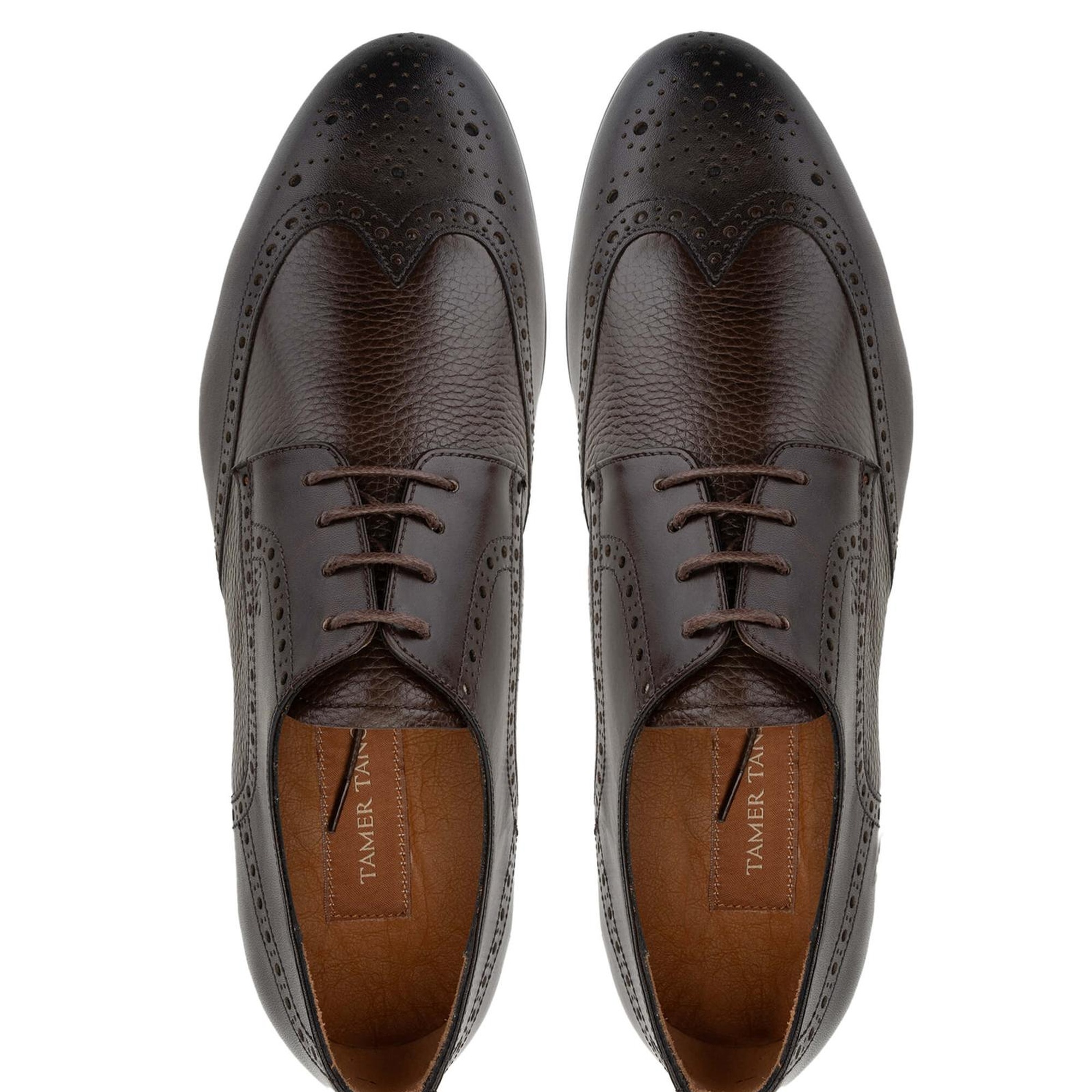 Tamer Tanca Erkek Hakiki Deri Kahverengi Klasik Ayakkabı