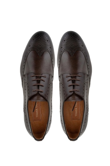  Tamer Tanca Erkek Hakiki Deri Kahverengi Klasik Ayakkabı