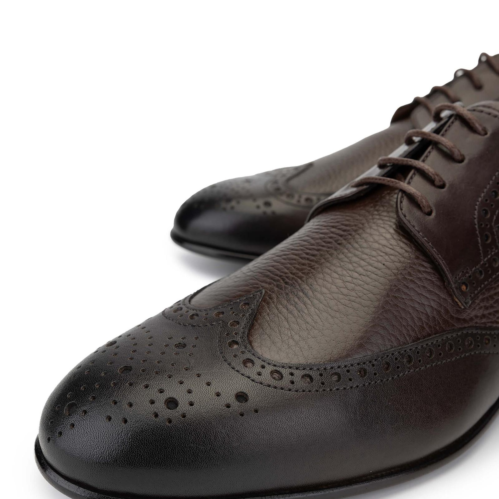 Tamer Tanca Erkek Hakiki Deri Kahverengi Klasik Ayakkabı