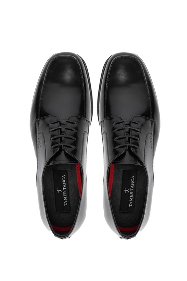  Tamer Tanca Erkek Hakiki Deri Siyah Açma Klasik Ayakkabı