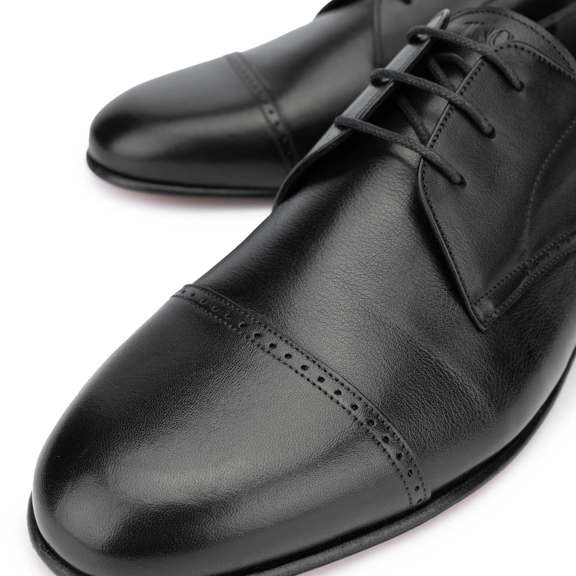 Tamer Tanca Erkek Hakiki Deri Siyah Klasik Ayakkabı