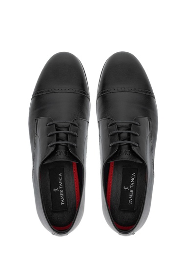  Tamer Tanca Erkek Hakiki Deri Siyah Klasik Ayakkabı
