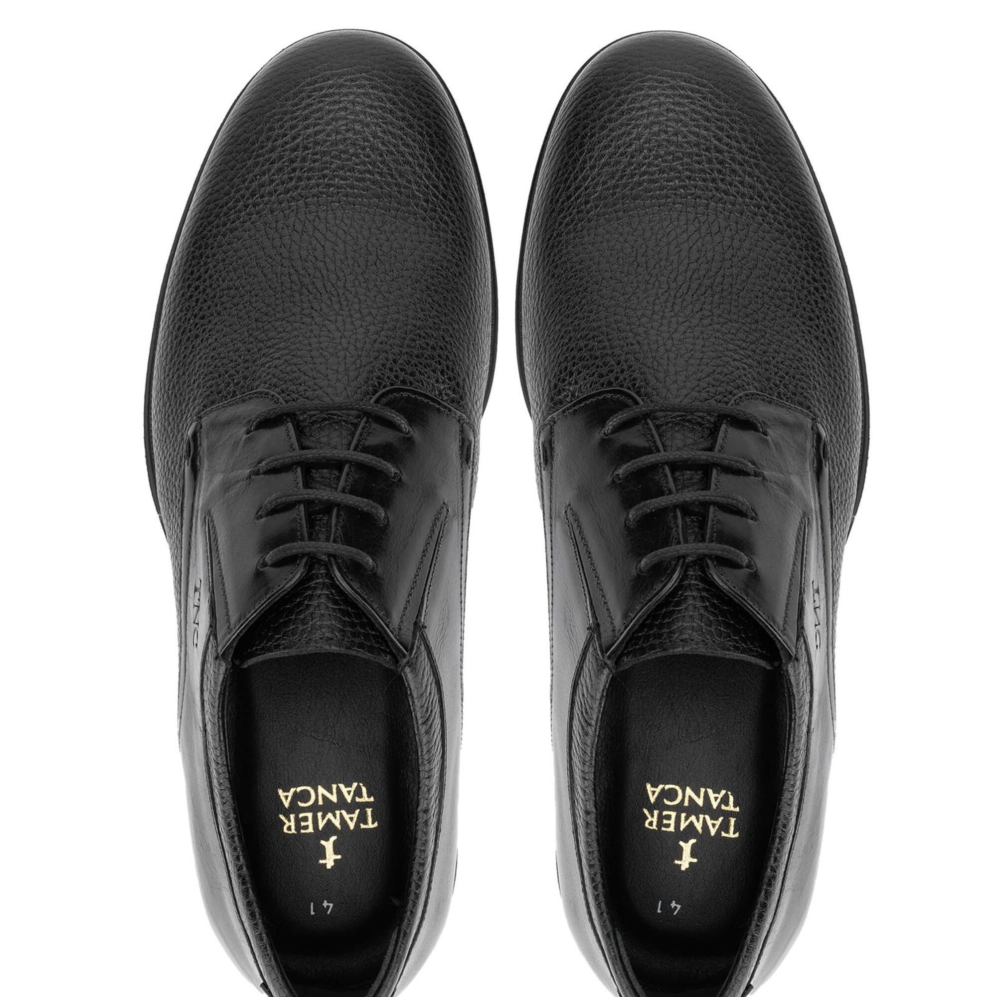 Tamer Tanca Erkek Hakiki Deri Siyah Klasik Ayakkabı