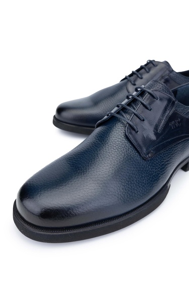  Tamer Tanca Erkek Hakiki Deri Lacivert Klasik Ayakkabı