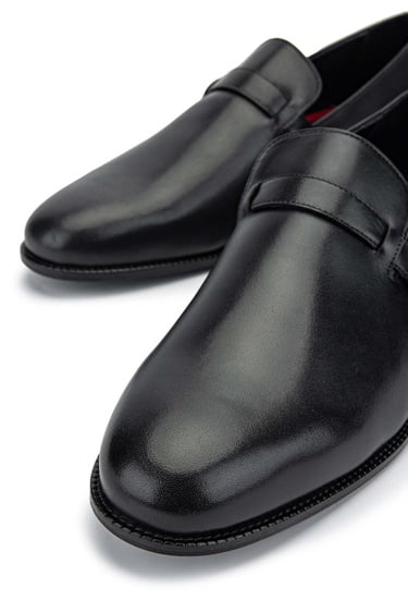  Tamer Tanca Erkek Hakiki Deri Siyah Deri Klasik Ayakkabı