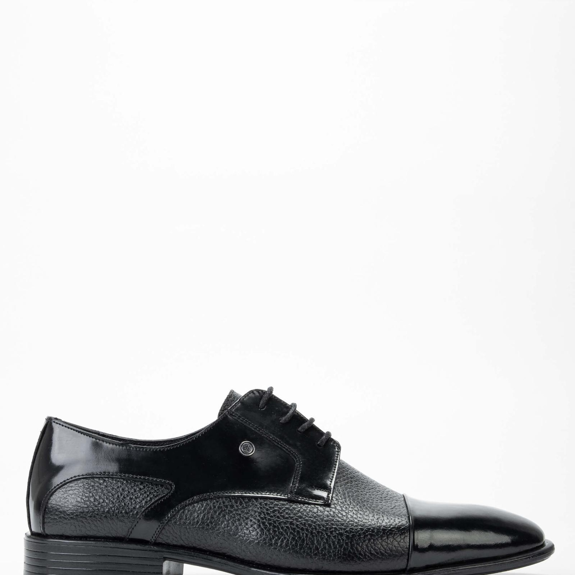 Tamer Tanca Erkek Hakiki Deri Siyah/Siyah Klasik Ayakkabı