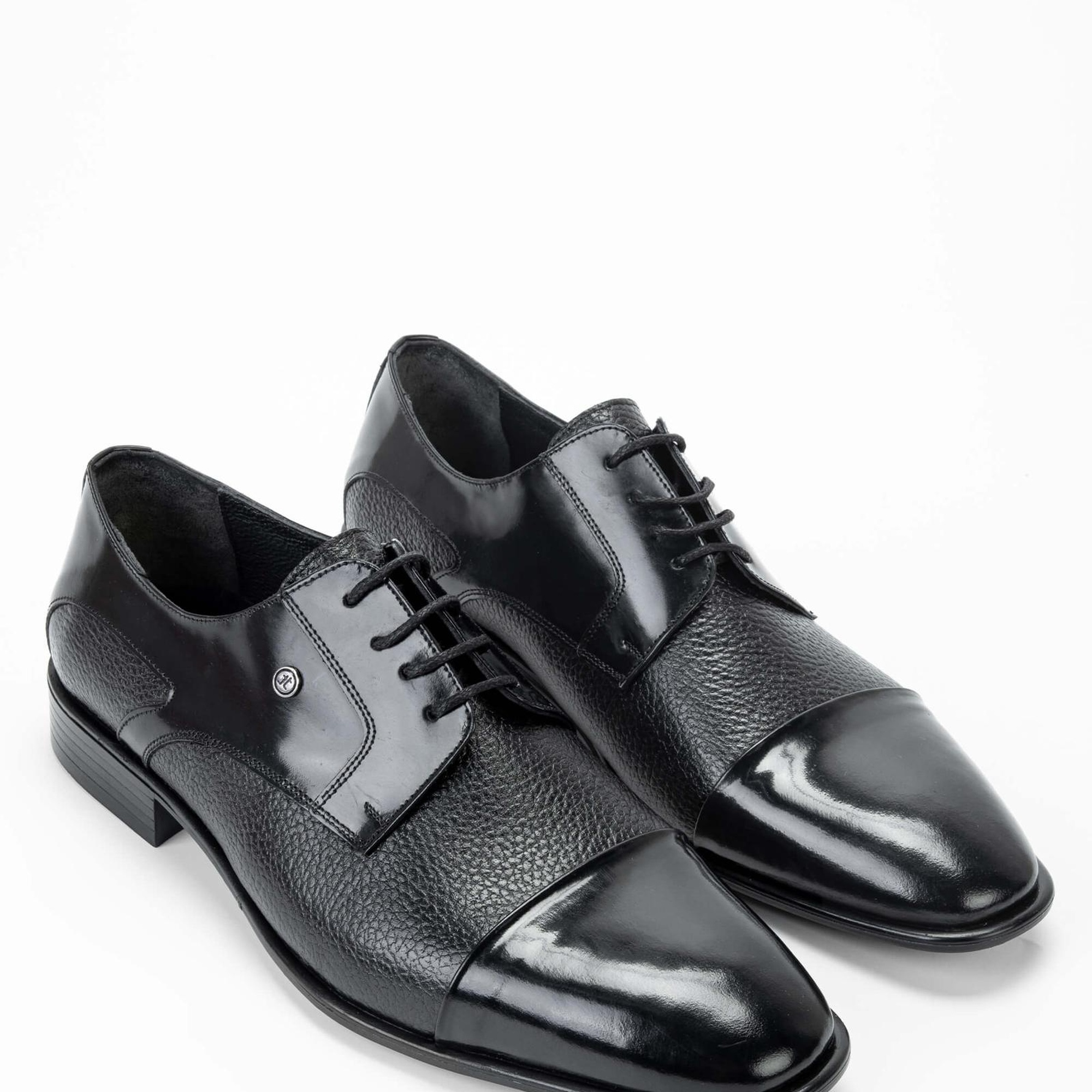 Tamer Tanca Erkek Hakiki Deri Siyah/Siyah Klasik Ayakkabı