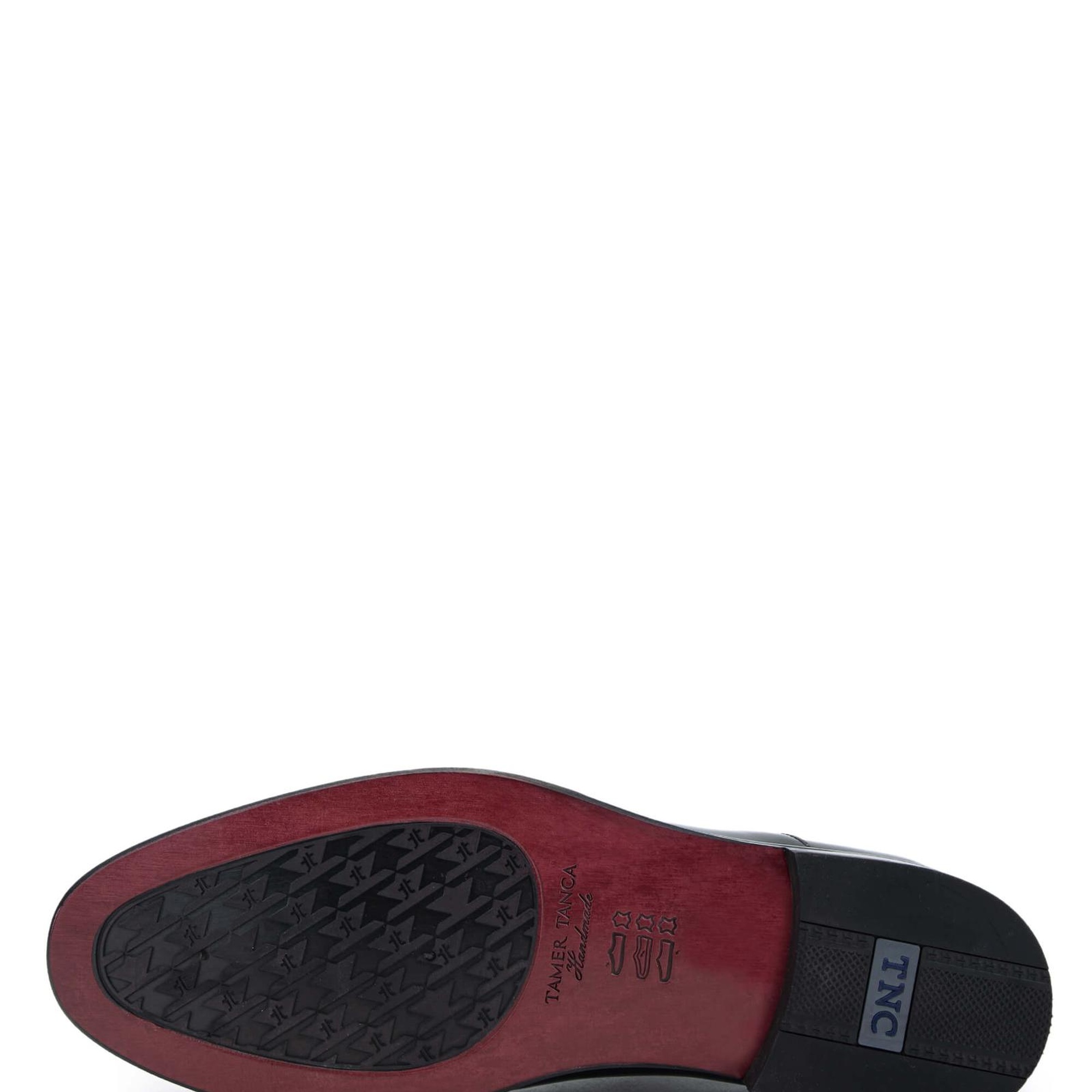 Tamer Tanca Erkek Hakiki Deri Siyah Klasik Ayakkabı