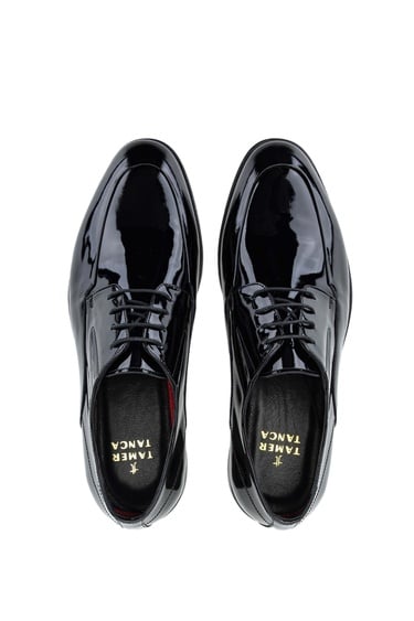  Tamer Tanca Erkek Hakiki Deri Siyah Klasik Ayakkabı