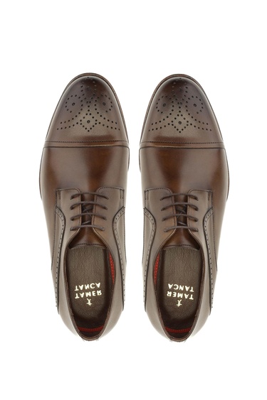  Tamer Tanca Erkek Hakiki Deri Ceviz Klasik Ayakkabı