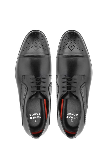  Tamer Tanca Erkek Hakiki Deri Siyah Klasik Ayakkabı