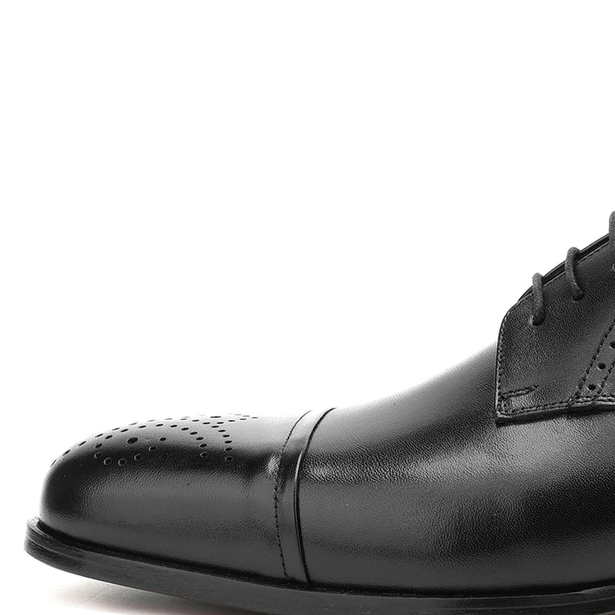 Tamer Tanca Erkek Hakiki Deri Siyah Klasik Ayakkabı