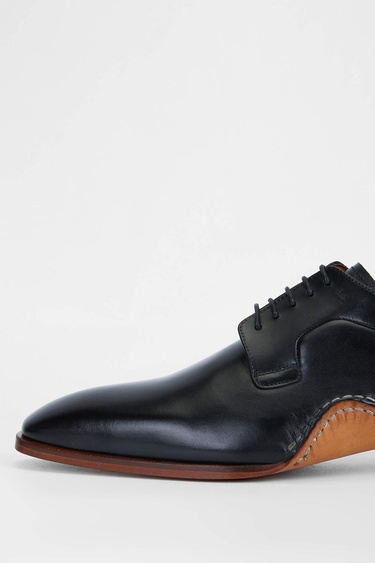  Tamer Tanca Erkek Hakiki Deri Siyah Klasik Ayakkabı