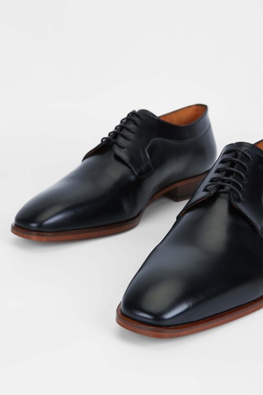  Tamer Tanca Erkek Hakiki Deri Siyah Klasik Ayakkabı